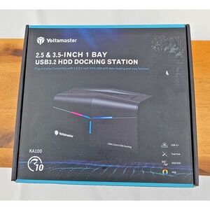 Yottamaster KA100 2.5" + 3.5" 1 BAY USB 3.2 SATA HDD Docking Station NIB